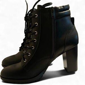 STYLE & CO Laurellee Lace-Up Dress Booties Sz 10
